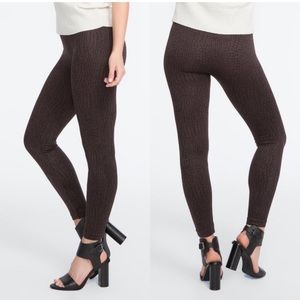 SPANX Look At Me‎ Now Seamless Brown Croc Legging Medium